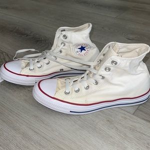 White high top converse (used but good condition)